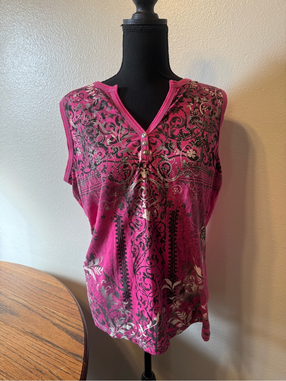True vintage y2k rare blue canyon bedazzled tank top pink fall